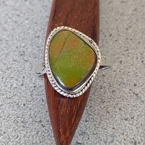 Final price!*Ammolite Sterling Ring(9.5)